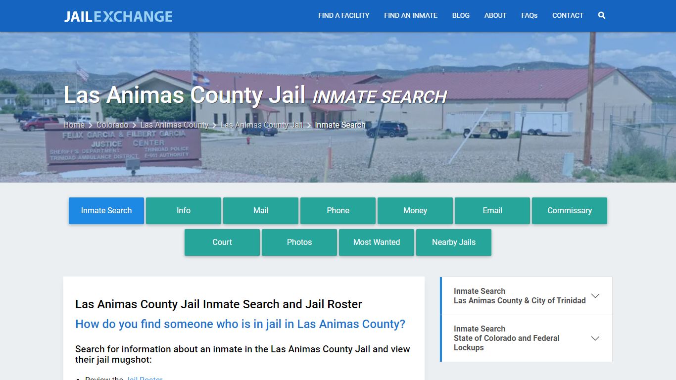 Inmate Search: Roster & Mugshots - Las Animas County Jail, CO